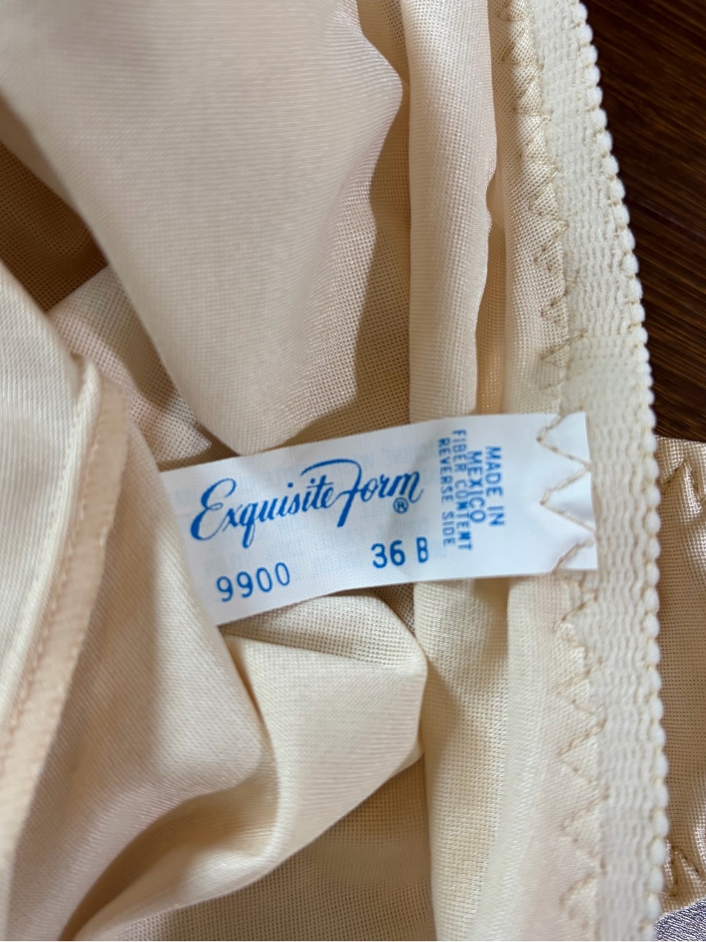 Vintage Exquisite Form Shaper BODYSUIT Girdle Bra Snap button Crotch Size 36B - Picture 3 of 3